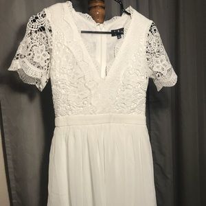 Lulus white lace dress